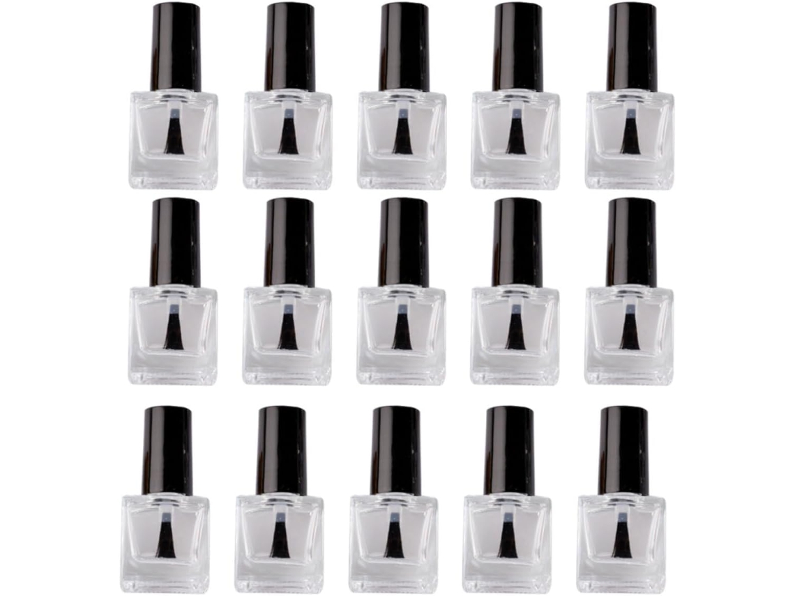 Conjunto De 20 Frascos De Esmalte De Vidro Recarregáveis Com Tampas De Abs