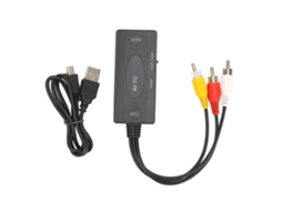 Conversor De Vídeo Hd Box Rca Av Composite Para Interface Multimídia Hd Adaptador Com Som