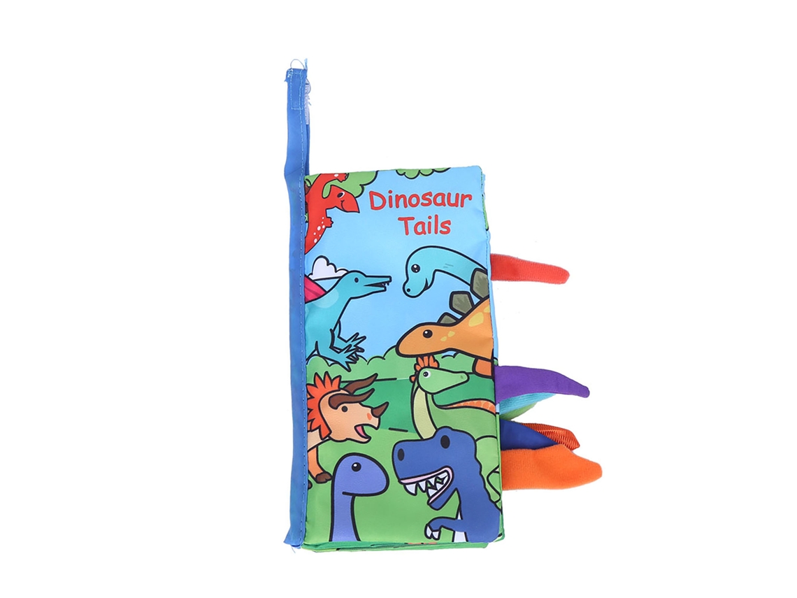Primerox livro de Tecido Educativo para Bebês com Estimulação Sensorial e Rabiscos Tipo Dinossauro