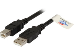 Cabo de Dados EFB ELEKTRONIK (USB A - USB B - 1.8 m - Preto)