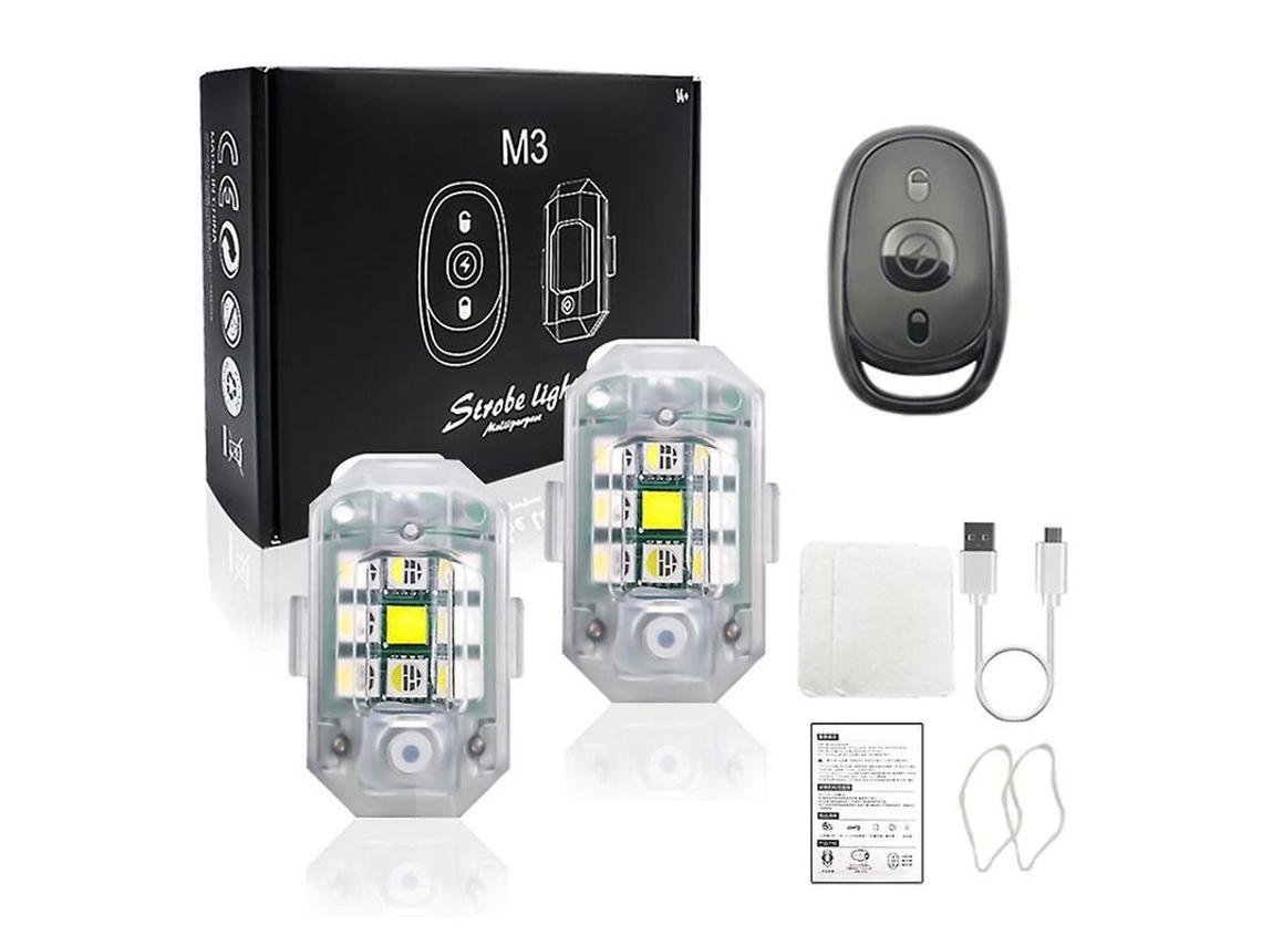 2026 luz Estroboscópica Led Inalámbrica para Motocicleta com 7 Cores, Modos de Flash e Resistência À Água