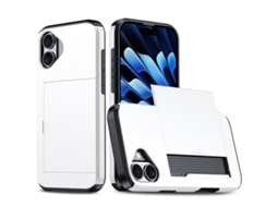 Capa Para Celular Iphone 17 Com Porta-cartões - Branca