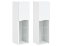 Tv Cabinet Set, Tv Cabinet Sets Vidaxl Branco Madeira Processada (30.5 X 30 X 102 Cm)