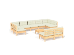 Garden Lounge Set, Garden Lounge Sets Vidaxl Creme Madeira De Pinho (n/a)