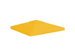 Vidaxl Cobertura De Gazebo Com 2 Camadas 310 G/m² 3x3 M Amarelo