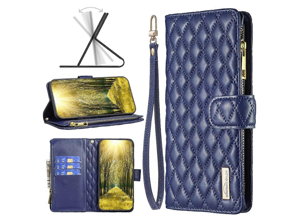 Capa De Celular Tipo Carteira Com Zíper E Estampa De Diamante Para Xiaomi Redmi 10 5g / Note 11e