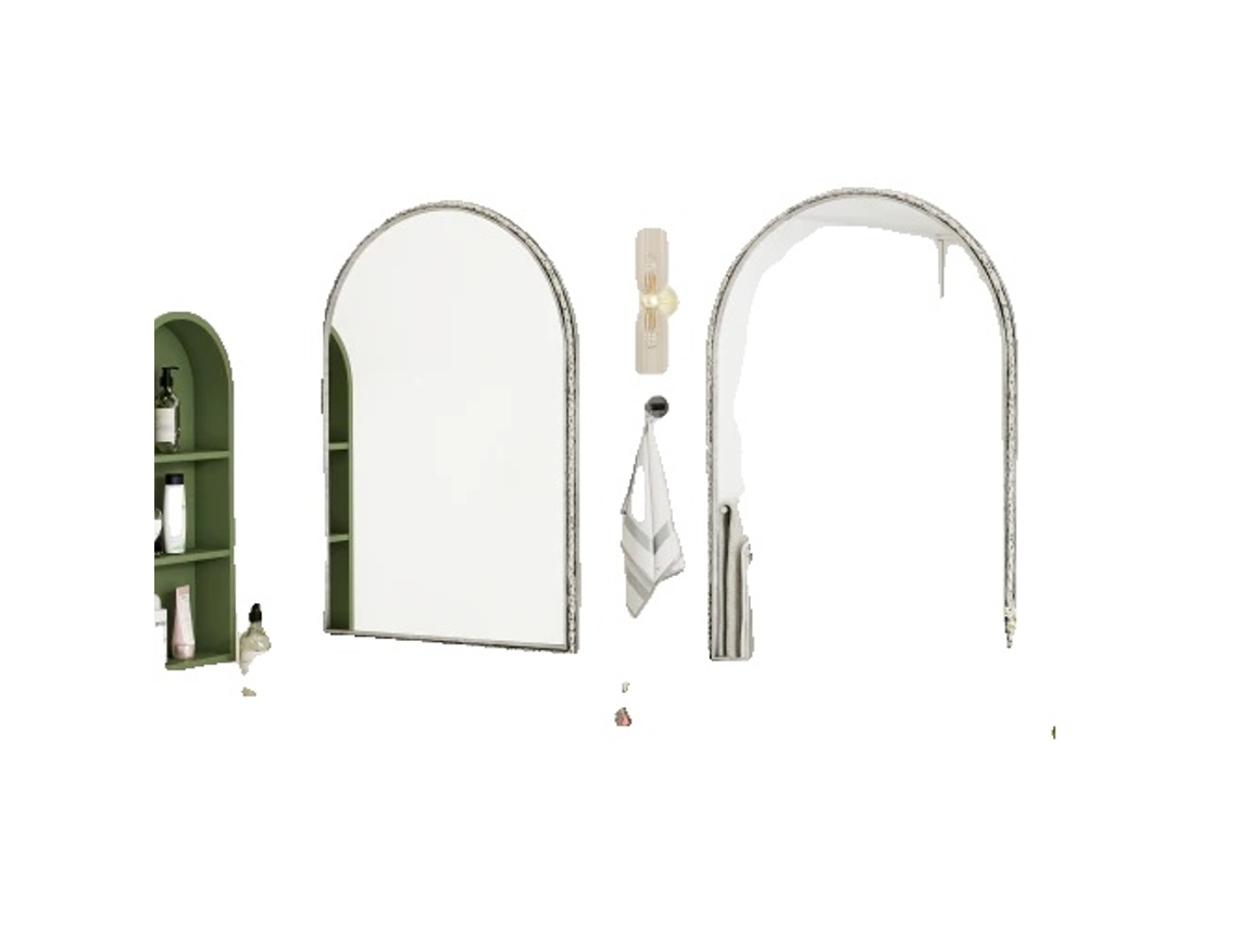 Espelho Arqueado, Design à Prova De Quebra, Diâmetro De 6 Polegadas, Estrutura De Metal Ferro, Vidro Temperado, Uso Montado Na Parede Ou Em Mesa Oem