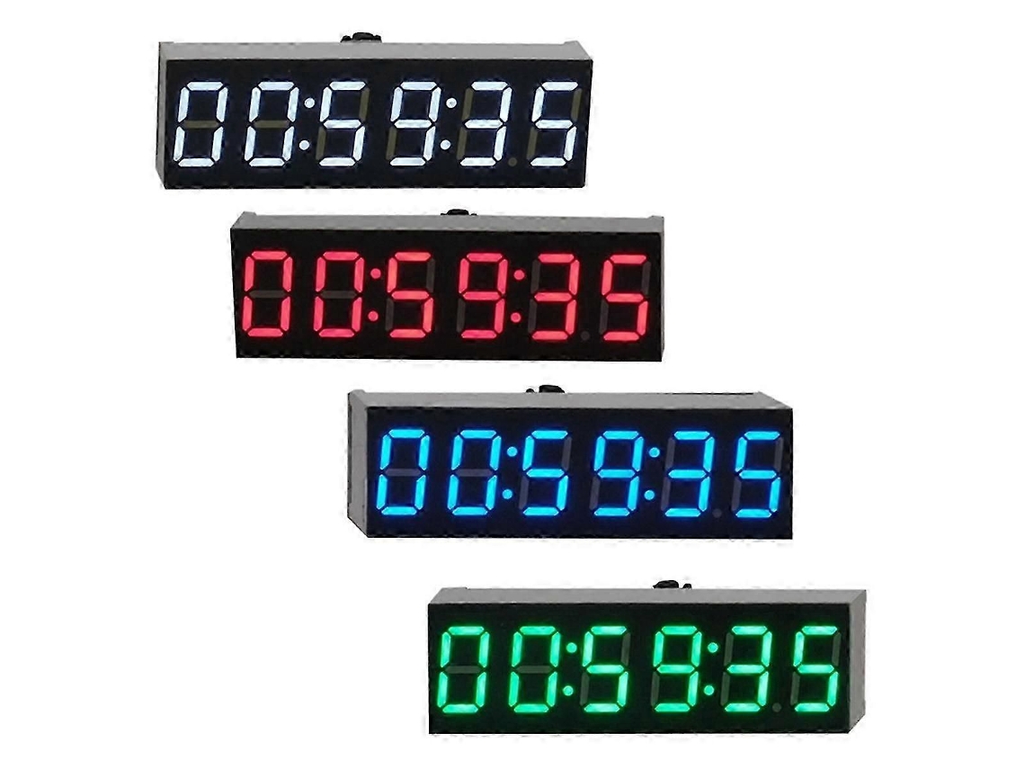 Relógio Digital Led De 0.36 Polegadas Com Módulo De 6 Bits, Display De Segundos, Memória Após Queda De Energia E Ajuste De Brilho -d