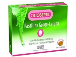 Óleo Essencial OLIOSEPTIL Garganta E Laringe Olioseptil (24 pastilhas (Mel))