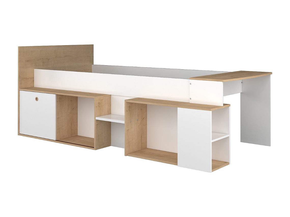 Cama Combinada Com Secretária E Arrumação Paloma