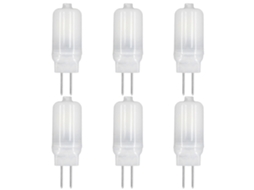 Lâmpada LED G4 12V 3W 360° dissipação de calor branco frio 6pcs | S/MARCA
