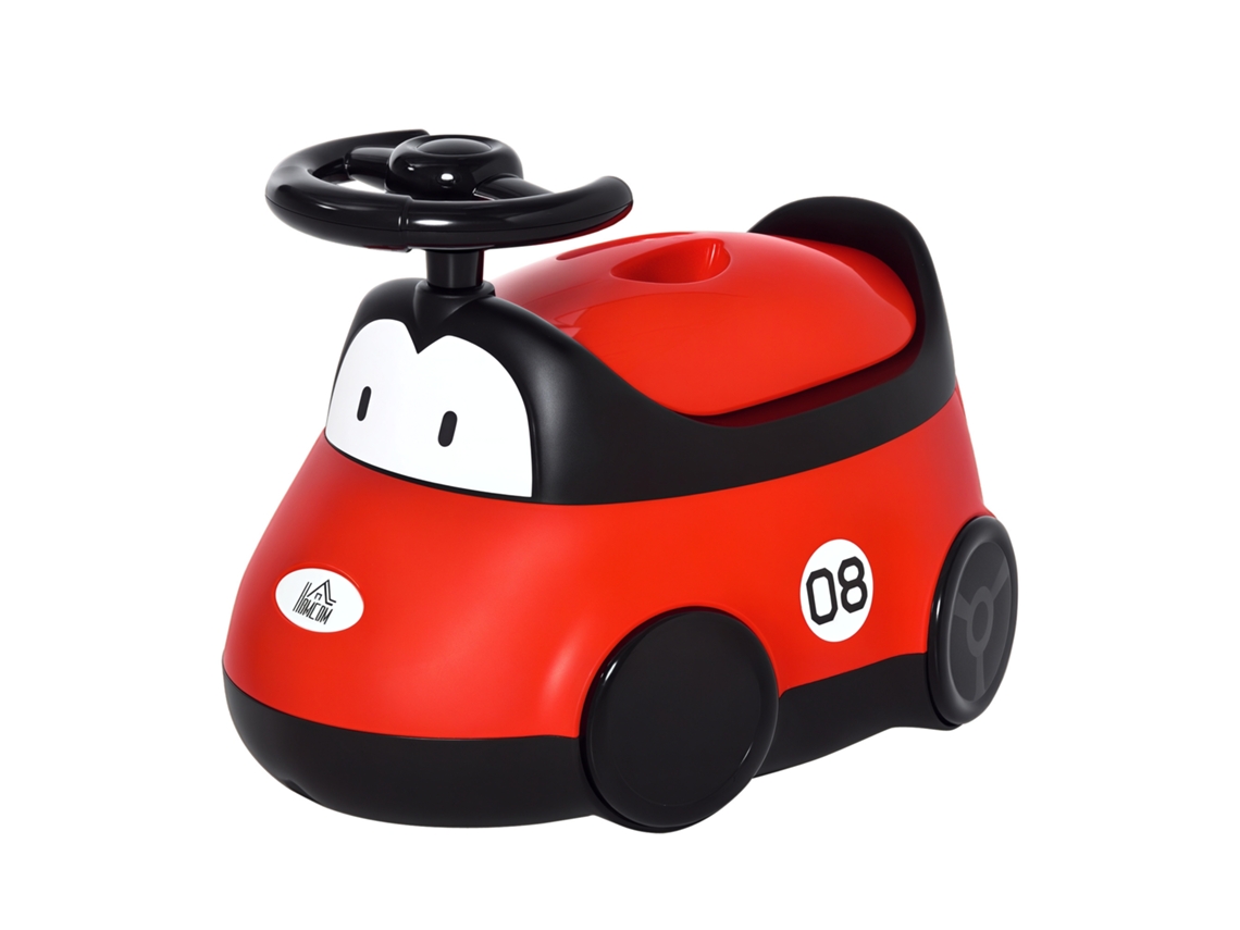 Bacio de Aprendizagem para Bebé 6 36m, Forma de Carro, Fácil Limpeza, Carga 50kg, 40x27,5x29,1cm, Vermelho. Ge