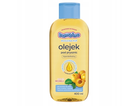 Óleo De Banho Suave Para Toda A Família Com Toque De Damasco, 400ml Bambino