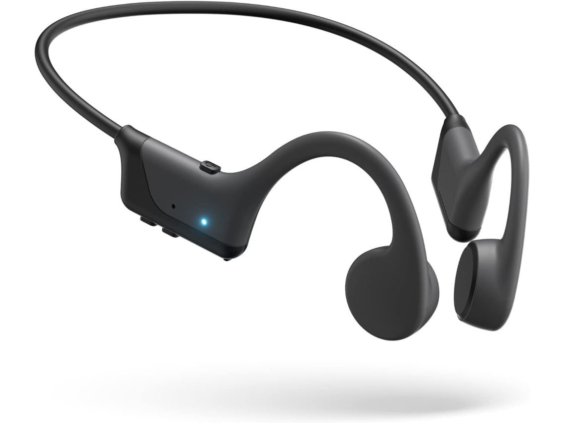 Fones de Ouvido de Condução Óssea Sem Fio Bluetooth com Microfone 8 Horas de Reprodução Adequado para Esportes JIAPEI (preto)