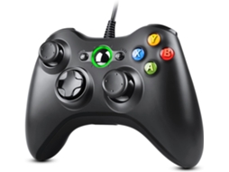Gamepad com fio USB, vibração, para Xbox 360, PC Windows 11/10/8/7 XP, plug and play ZYBLSSBB