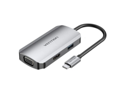 Docking Usb Tipo-C VENTION Toahb/ 1Xhdmi/ 1Xvga/ 1Xusb/ 1Xusb Tipo-C Pd/ Cinza
