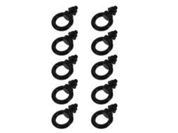 Conjunto De 10 Parafusos E Porcas De Olhal Em Aço Inoxidável Para Elevação E Fixação Multiuso.