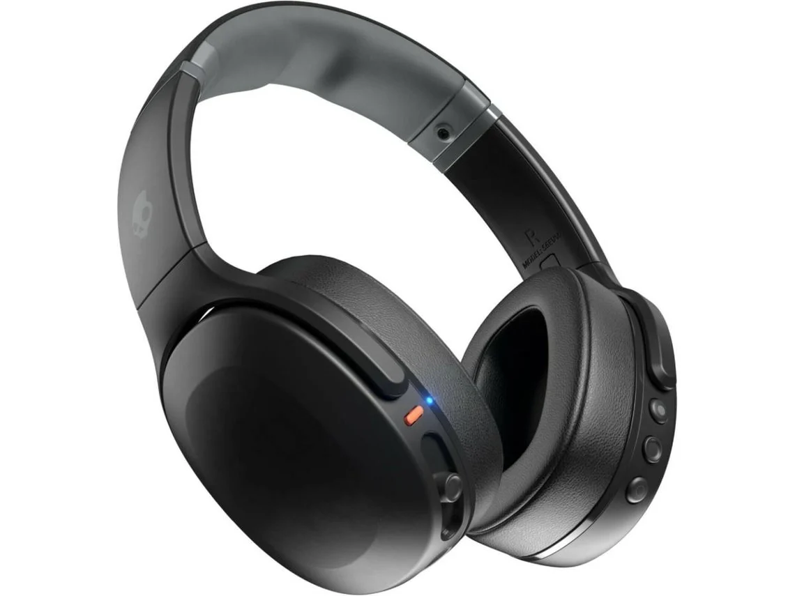 Auscultadores Bluetooth SKULLCANDY Crusher Evo (Over Ear - Microfone - Noise Cancelling - Preto)