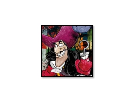 Pintura Em Tela Do Capitão Gancho Da Disney 50 X 50 Cm. Egan