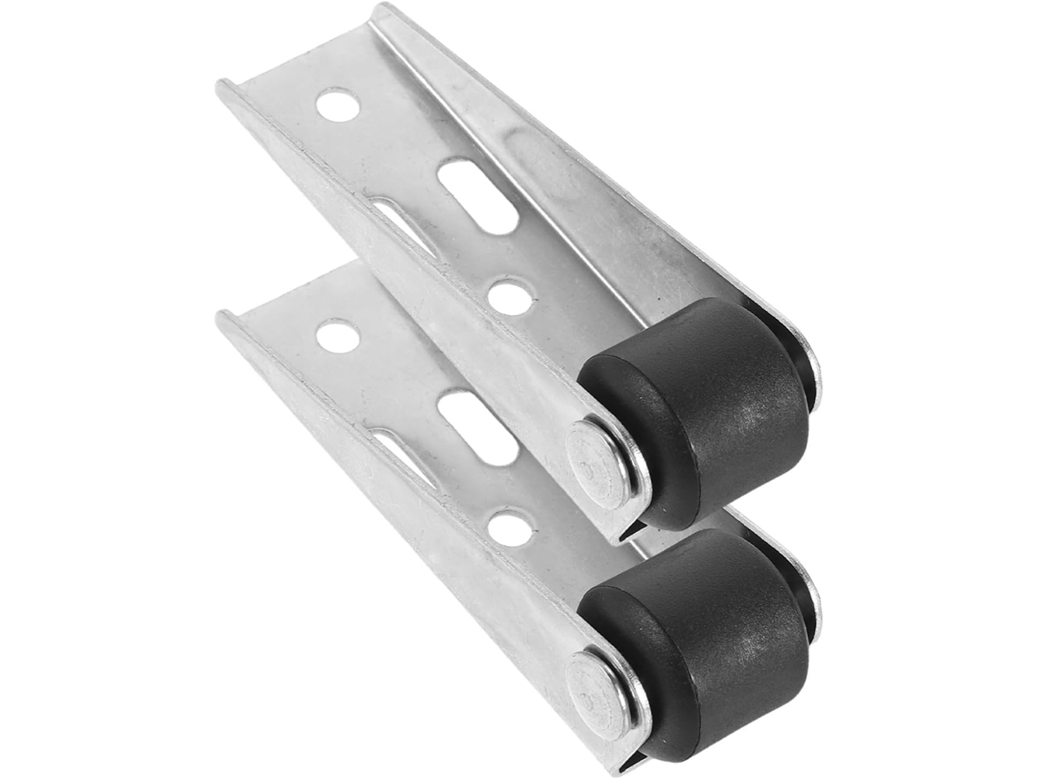 Aboofan 2-conjuntos De Rodízios Galvanizados Para Portão Jardim Com Nylon Pp, Maior Mobilidade E Facilidade De Uso