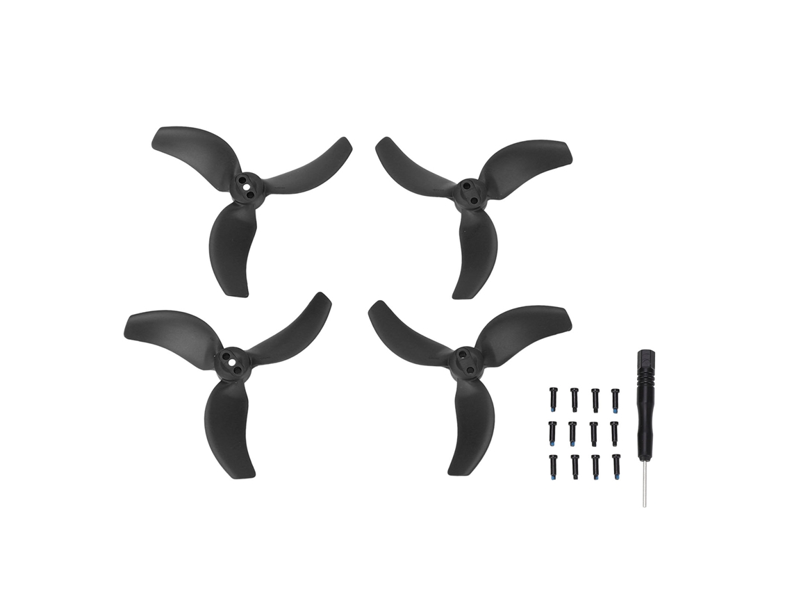 4pcs Hélice de Reposição para Drone Avata 2 com Baixo Ruído e Aerodinâmica Preta S/MARCA