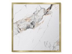 Quadro de parede magnético cinza Elegance para escritório Espelharte (50x50 cm)