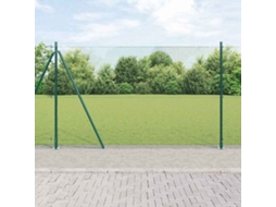 Vidaxl Cerca De Arame Soldado Com Base De Concreto 25 X 1,4 M Verde