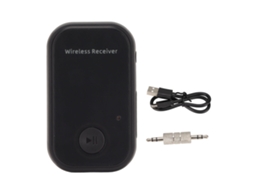 Adaptador De Áudio Automotivo Bluetooth Sem Fio, Portátil, Com Viva-voz, Receptor De Música E Entrada Auxiliar.