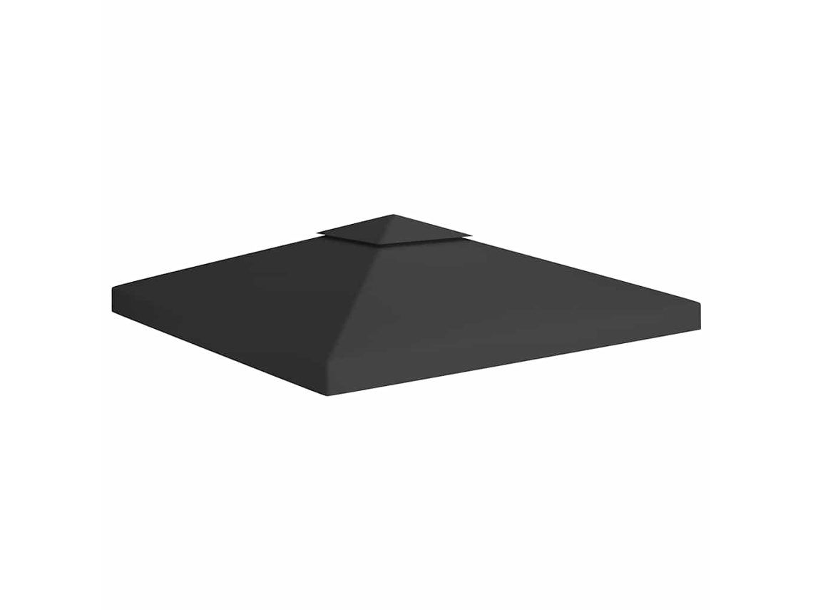 Vidaxl Cobertura De Gazebo Com 2 Camadas 310 G/m² 3x3 M Preto