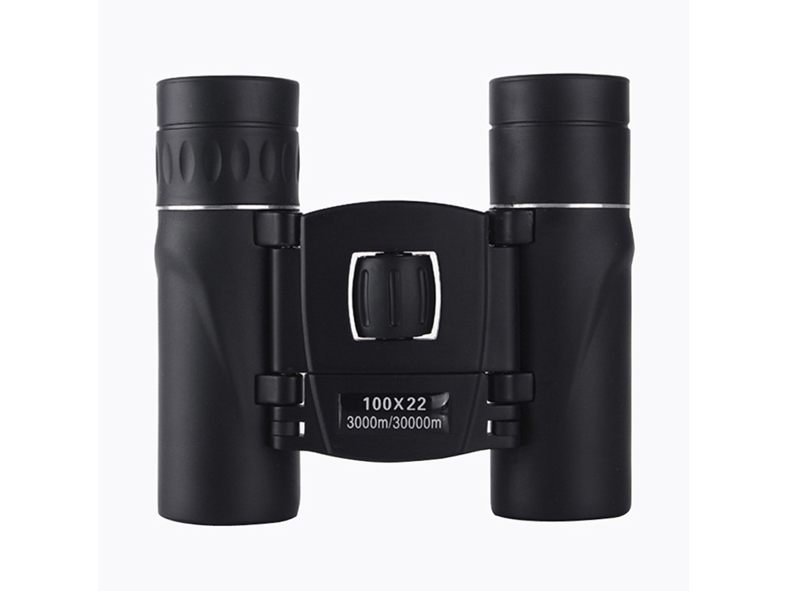 Binóculos Potentes Hd 100x22 para Uso Externo, Alcance de 3000 M, Dobráveis, Pretos BRILVIBERA