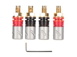 Terminais De Amplificador (conectores Banana 4mm, Platina De Ouro 24k)