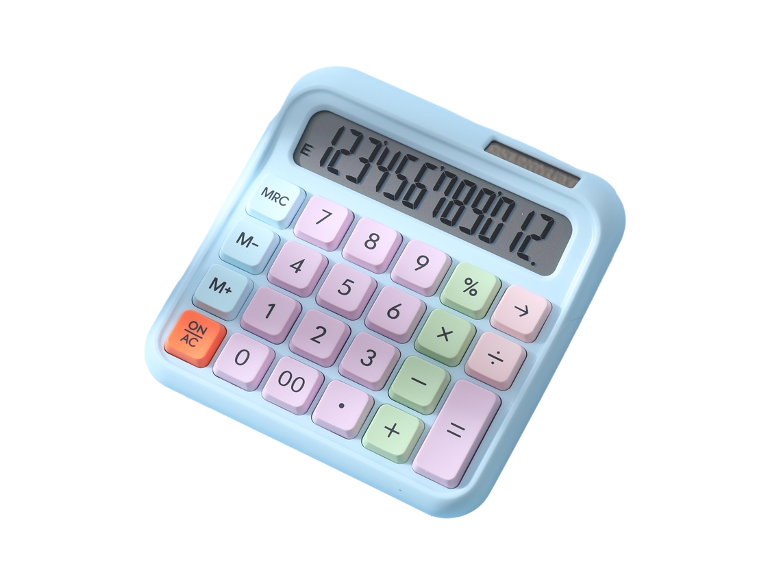 Calculadora De Escritório De 12 Dígitos Azul