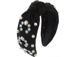 Tiara Feminina SFUSHOS com Nó, Pérolas e Strass