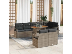 Vidaxl Conjunto De Sofá De Jardim 9 Unid. 8-número De Lugares