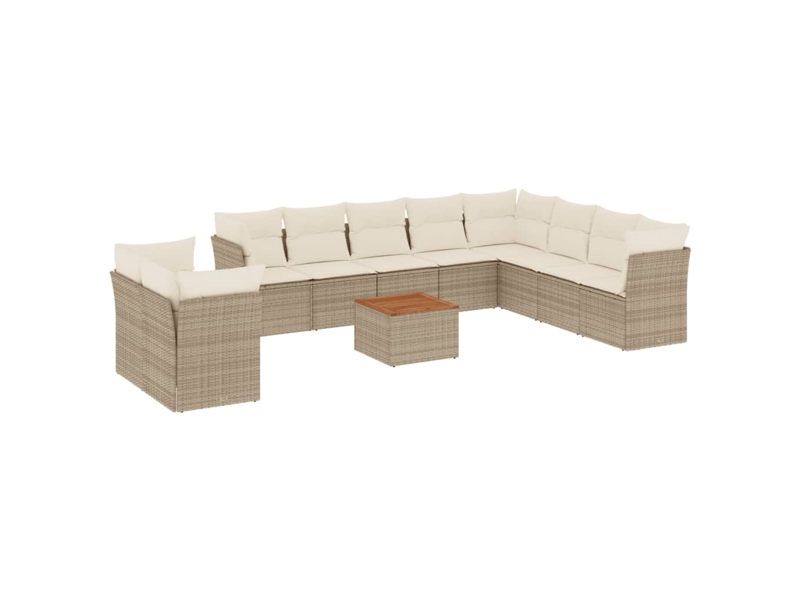 Garden Sofa Set, Garden Sofa Sets Vidaxl Bege Rattan / Vime (n/a)