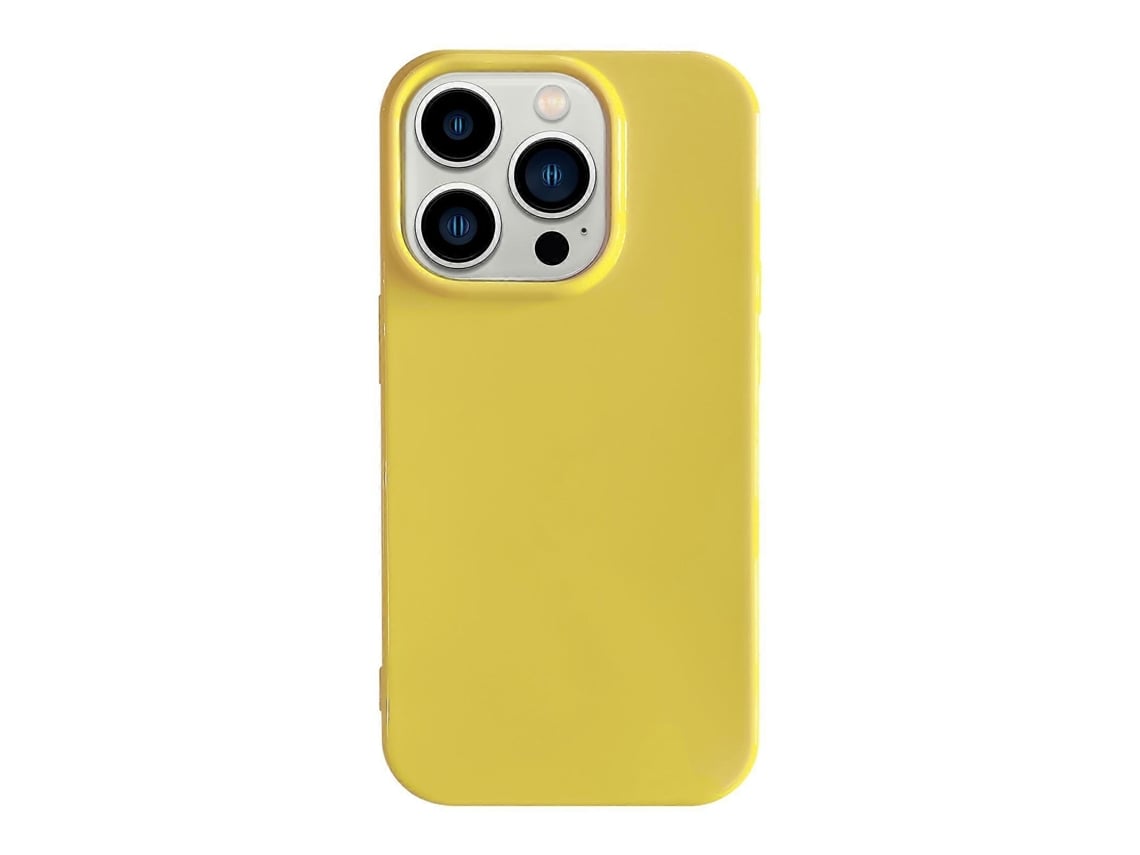 Shockproof Solid Color Tpu Phone Caseyellowfor Iphone 13 Pro