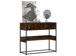 Vidaxl Mesa Consola 90x35x80 Cm Derivados De Madeira Carvalho Fumado