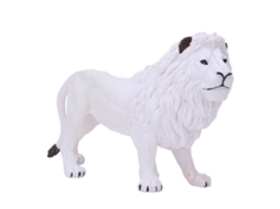 Primerox brinquedo Educativo Infantil Estátua Leão Branco Modelo Animal Simulação Decorativo