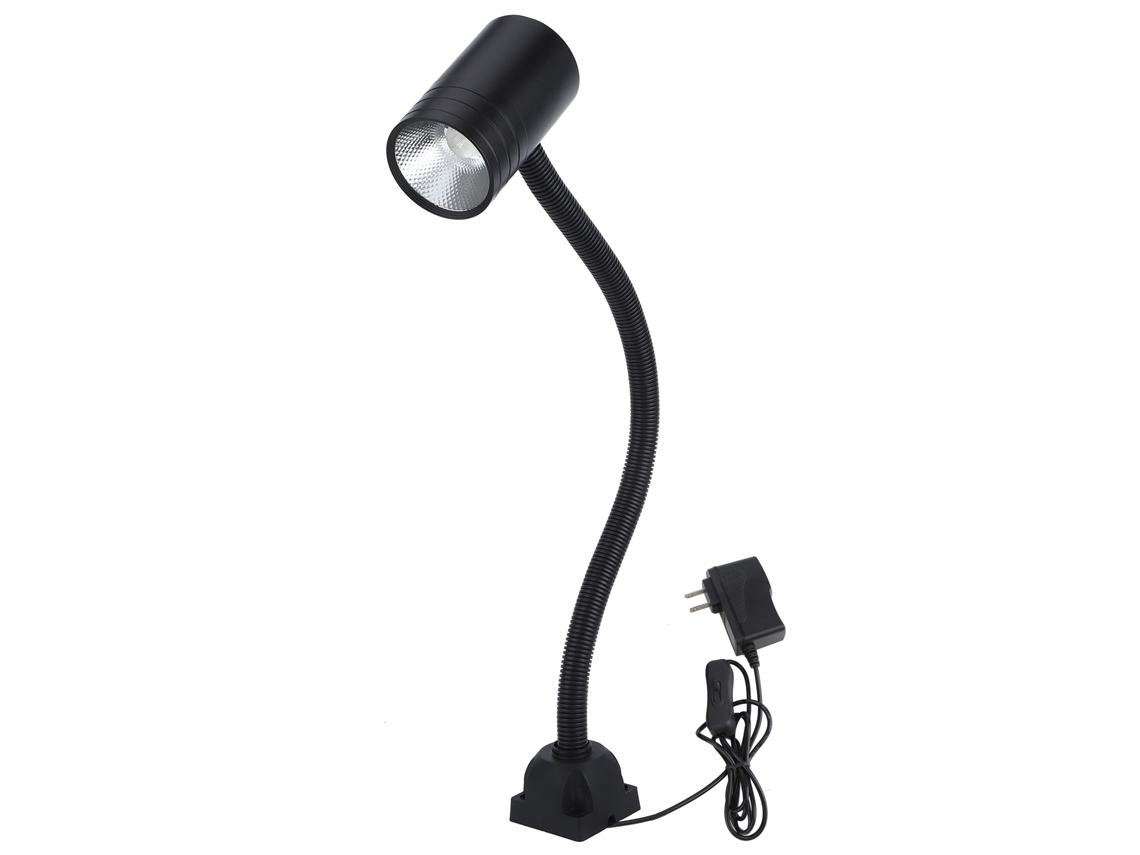 Luz de Trabalho Led 20w com Pescoço de Ganso Ajustável para Máquinas Cnc, Oficina e Manutenção