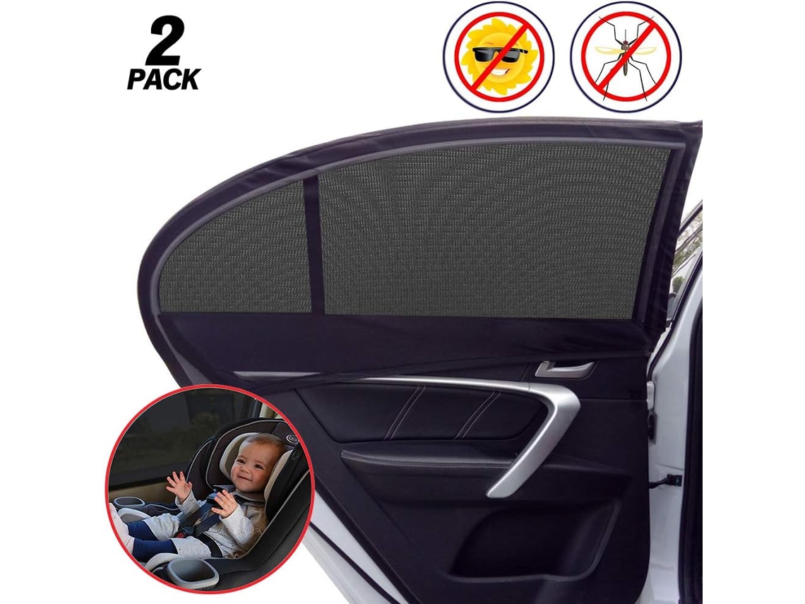 MEOIRUERY Protetor Solar Para Carro, Cortina Lateral Em Malha, Proteção Uv, Para Passageiros, Bebés, Crianças E Animais De Estimação, Pack De 2