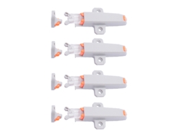 4 Peças De Fecho De Pressão Para Abrir Armário - Autotravamento Gray