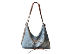 Mochila Jeans Casual Para Estudantes, Bolsa De Ombro Versátil De Grande Capacidade Para Viagens, Bolsa De Mão Moderna Azul.