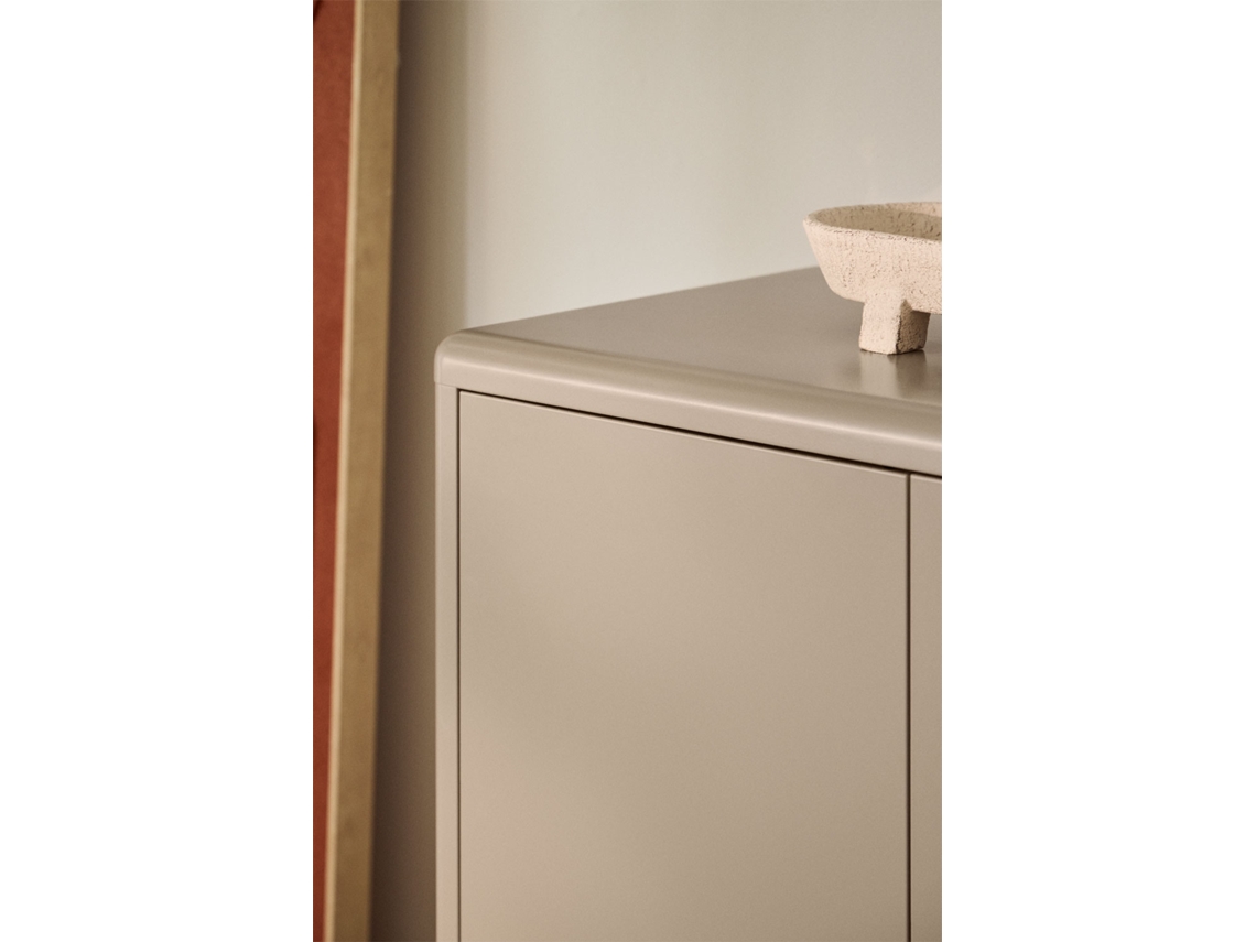 Sklum Aparador 120x40 Cm Em Aço Michigan Aço Laminado Moka Brown