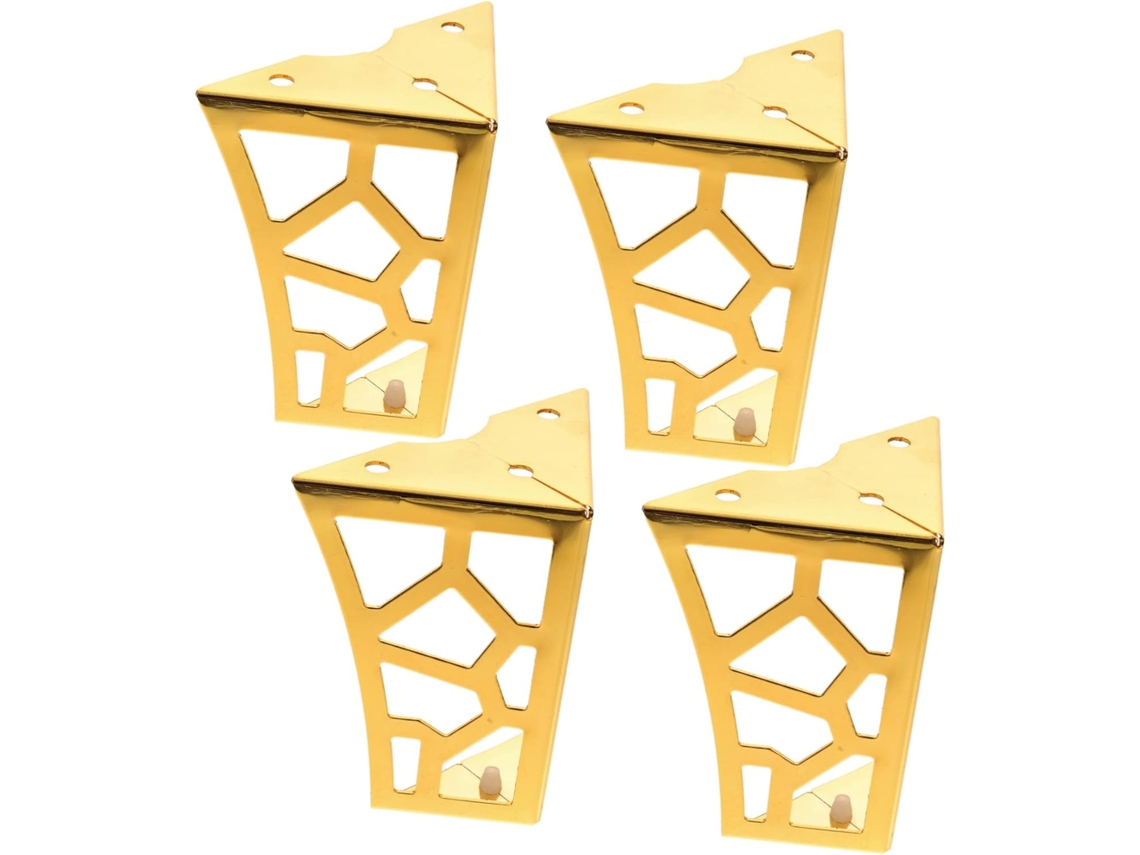 Homoyoyo Conjunto De 4 Pés Ferro Dourado Para Móveis, Cômoda E Guarda Roupa, Pés De Apoio Leves Para Sofá, Resistentes À