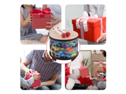 Laxiscreed Tambor De Percussão Com 2 Baquetas - Ideal Para Presentes De Natal Ou Aniversário