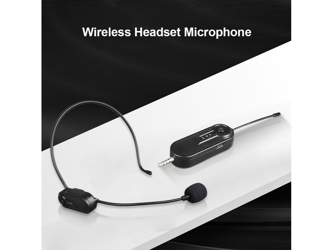 Microfone Sem Fio Para Vlogging E Smartphone Auricular Uhf Conexão 3.5mm