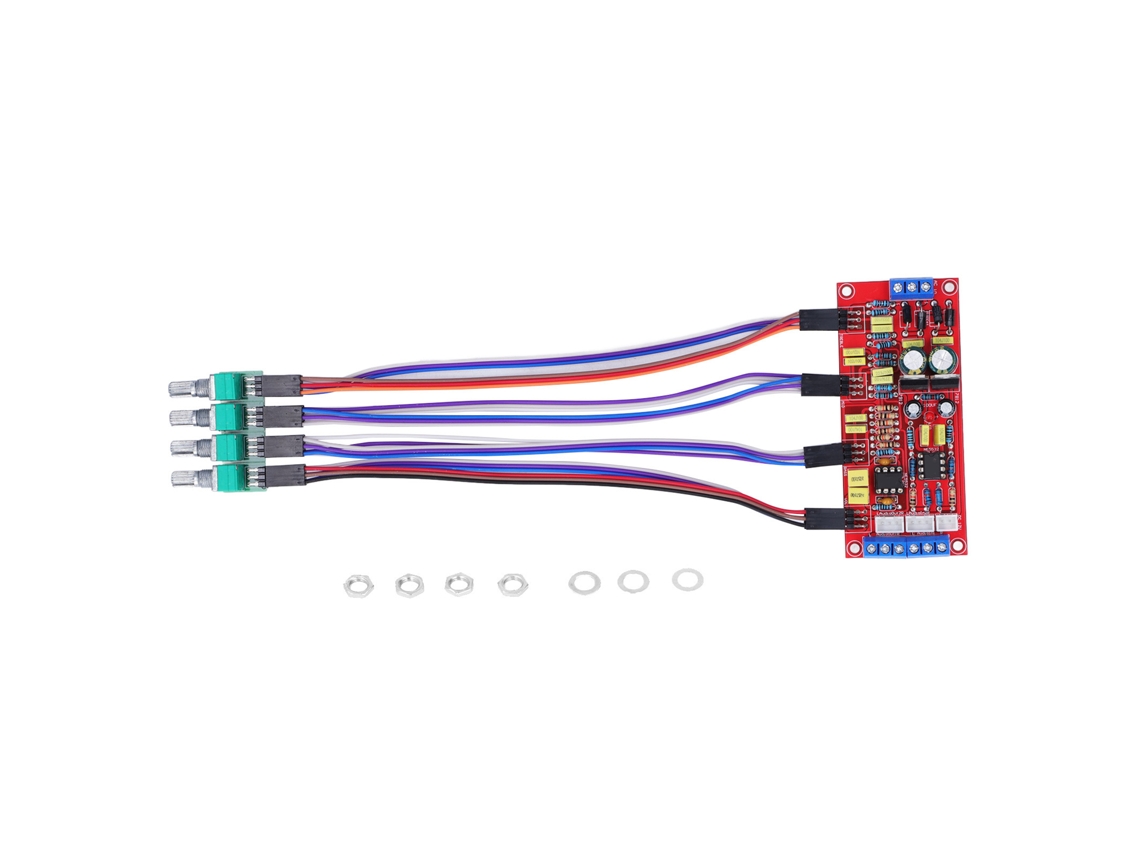 Hkj módulo Preamplificador Tone Board Hifi Ne5532 com Controle de Graves, Agudos, Equilíbrio e Volume