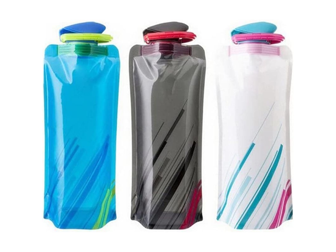 2026 set de 3 Garrafas de Água Plegáveis Linjou 700ml Certificação Rohs Reutilizáveis Flexíveis