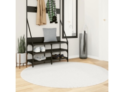 Vidaxl Tapete De Pelo Curto Oviedo Ø 160 Cm Creme