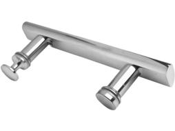 Puxador De Porta Chuveiro 220mm Em Aço Inoxidável Cromado Para Portas Vidro Deslizantes Ou Abrir Com Espessura 6a 12mm E